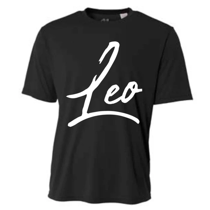 Beautiful Handwritten Font Leo Calligraphy Great Gift Cooling Performance Crew T-Shirt