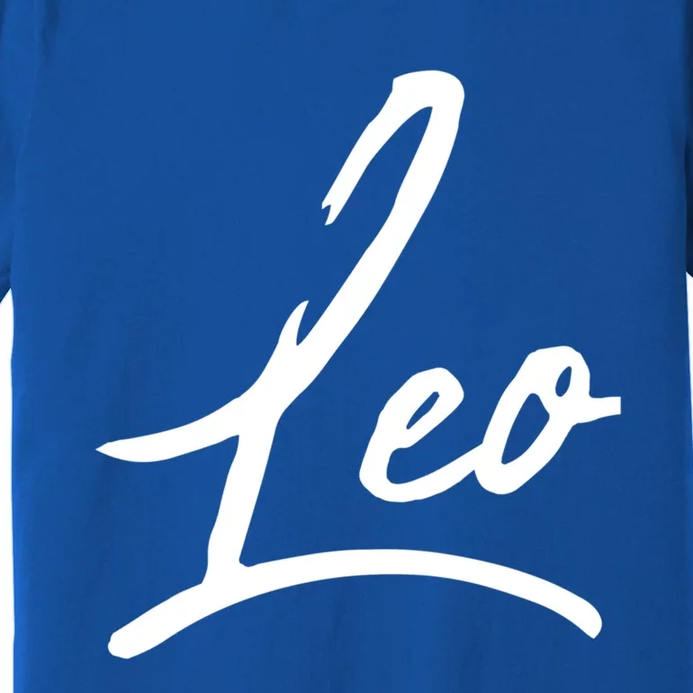 Beautiful Handwritten Font Leo Calligraphy Great Gift Premium T-Shirt