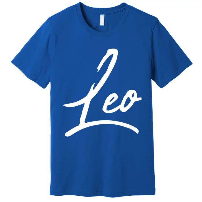 Beautiful Handwritten Font Leo Calligraphy Great Gift Premium T-Shirt