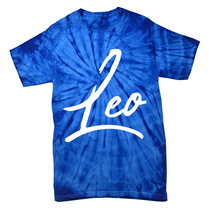 Beautiful Handwritten Font Leo Calligraphy Great Gift Tie-Dye T-Shirt