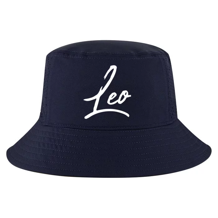 Beautiful Handwritten Font Leo Calligraphy Great Gift Cool Comfort Performance Bucket Hat