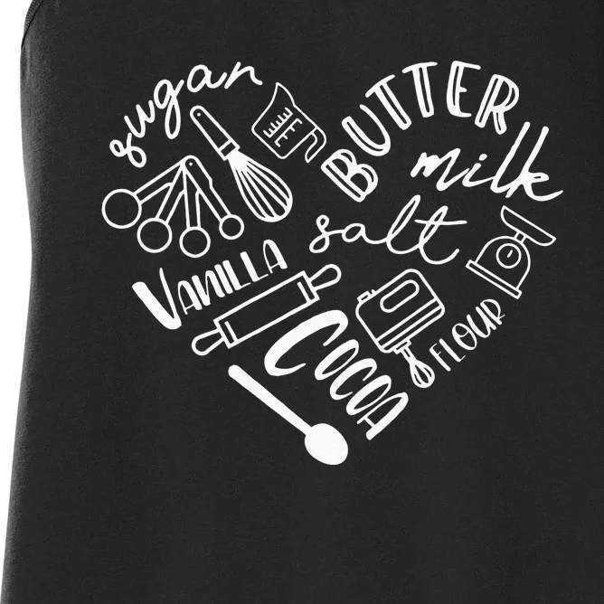 Baking Hear For Baker Pastry Chef Or Cook Women's Racerback Tank