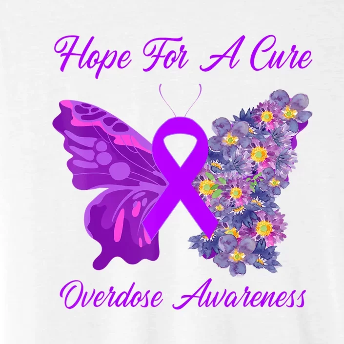 Butterfly Hope For A Cure Ribbon Opioid Overdose Awareness ChromaSoft Performance T-Shirt