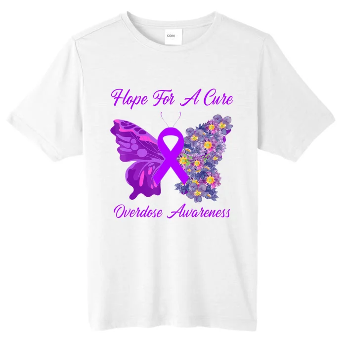 Butterfly Hope For A Cure Ribbon Opioid Overdose Awareness ChromaSoft Performance T-Shirt