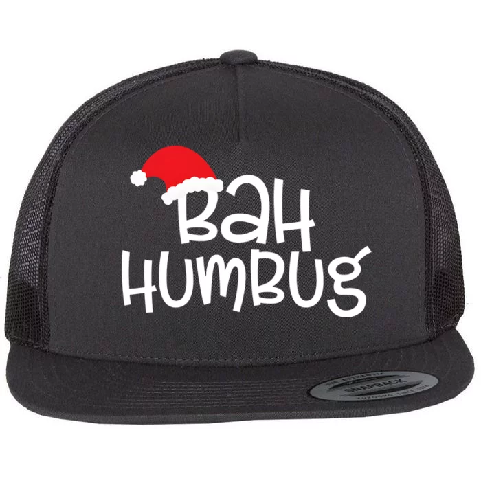 Bah Humbug Funny Christmas Sayings Flat Bill Trucker Hat