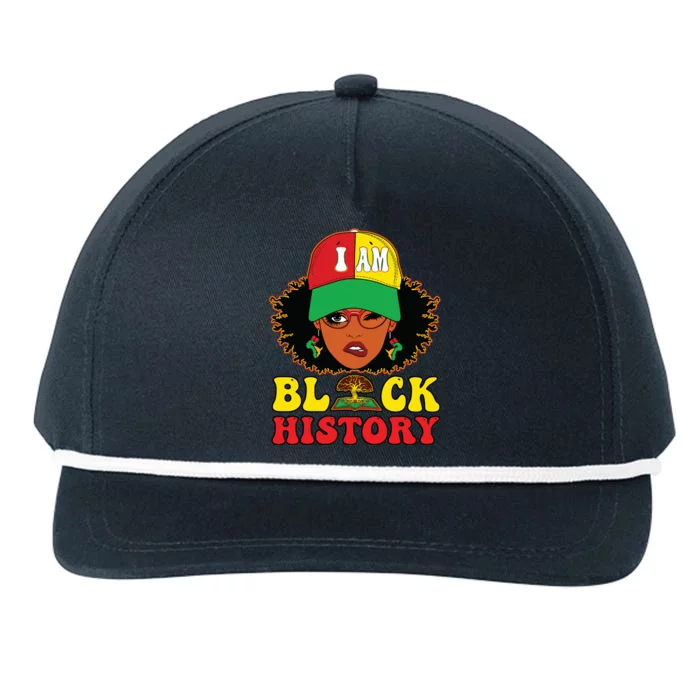 Black History For Women I Am Black History Month Snapback Five-Panel Rope Hat