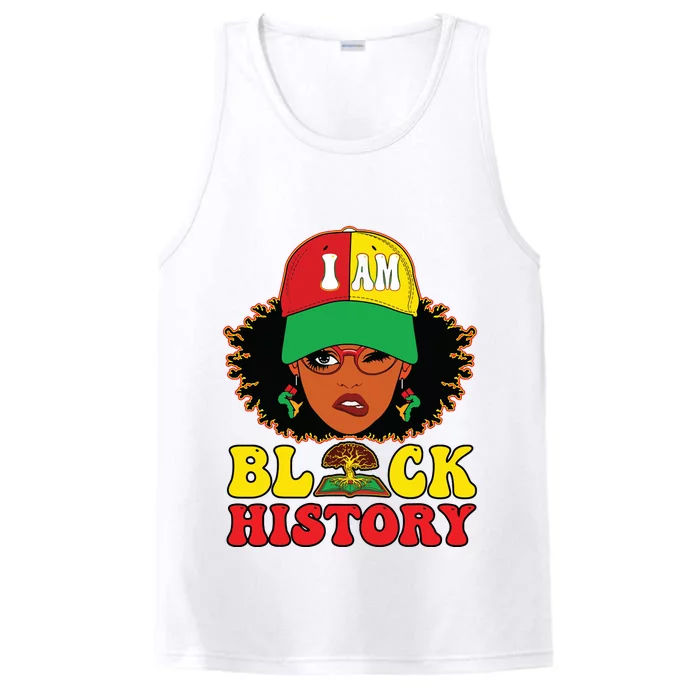 Black History For Women I Am Black History Month Performance Tank