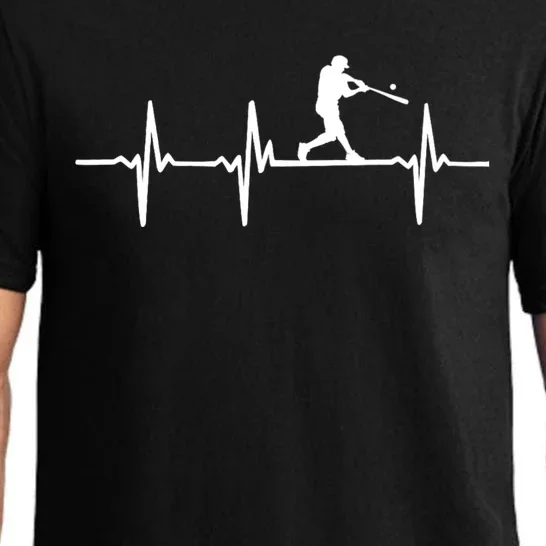 Baseball Heartbeat For Baseball Players And Fans Pajama Set