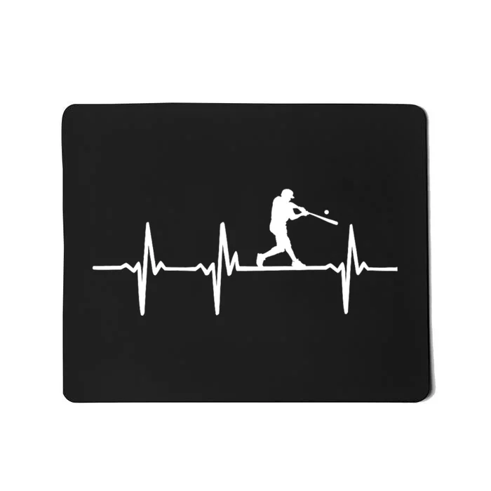 Baseball Heartbeat For Baseball Players And Fans Mousepad