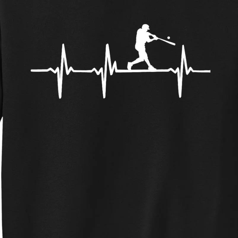 Baseball Heartbeat For Baseball Players And Fans Tall Sweatshirt