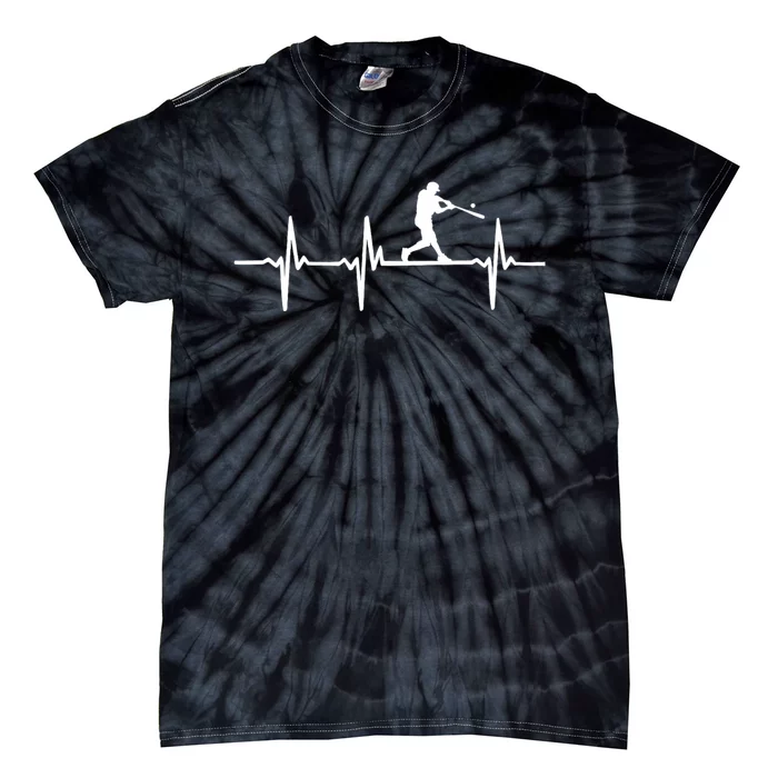 Baseball Heartbeat For Baseball Players And Fans Tie-Dye T-Shirt