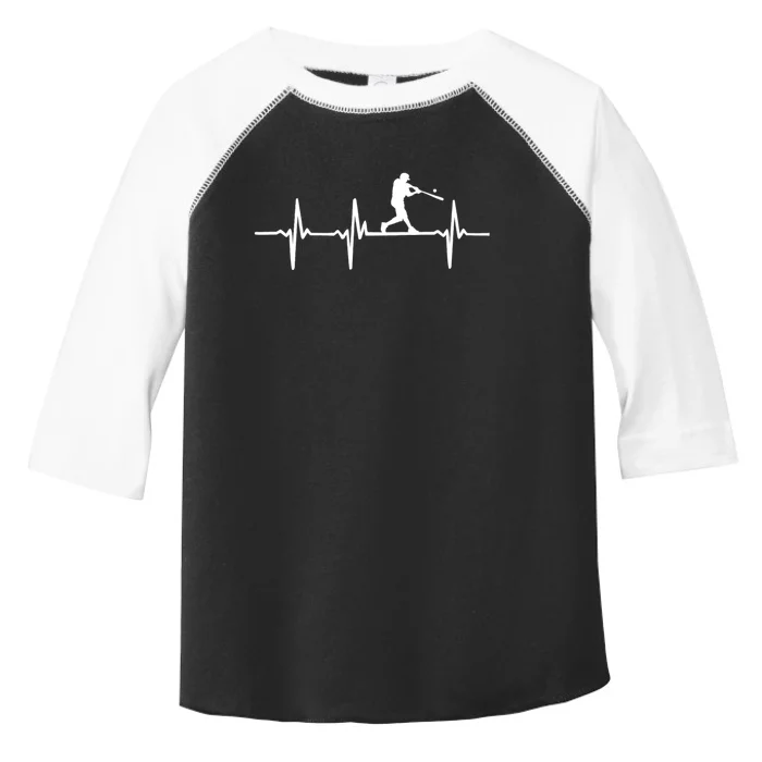 Baseball Heartbeat For Baseball Players And Fans Toddler Fine Jersey T-Shirt