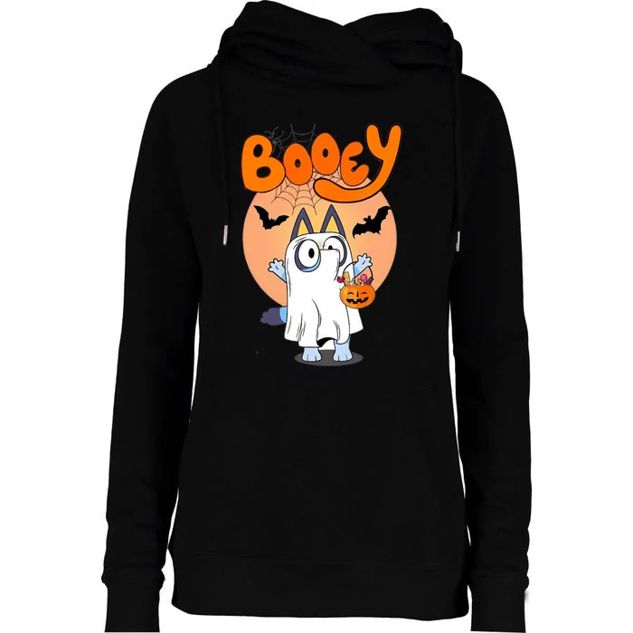 Booey Halloween Funny Spooky Season Womens Funnel Neck Pullover Hood