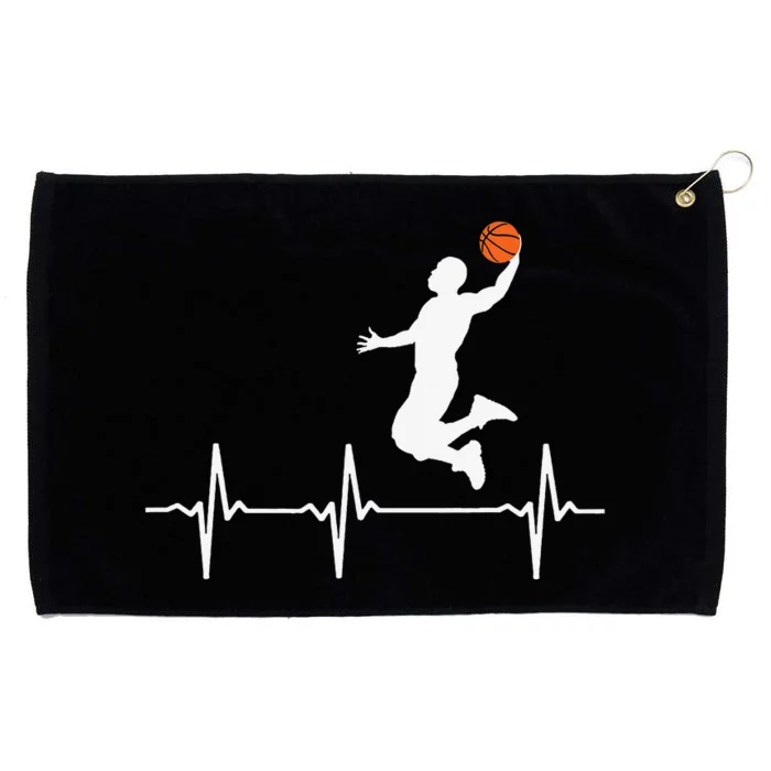 Basketball Heartbeat funny mother's day Grommeted Golf Towel