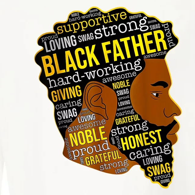 Best Happy Father’s Day Black Father King Afro African Man Cropped Pullover Crew