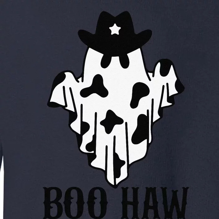 Boo Haw Funny Halloween Costume Ghost Western Spooky Season Toddler Sweatshirt