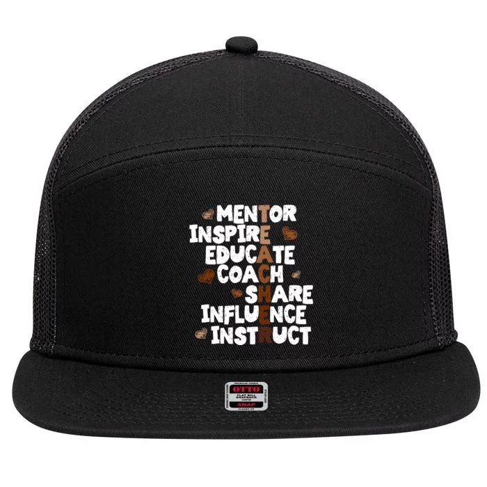 Black History For Teachers 7 Panel Mesh Trucker Snapback Hat