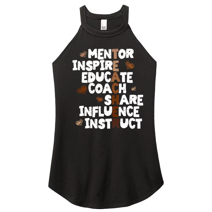 Black History For Teachers Women’s Perfect Tri Rocker Tank