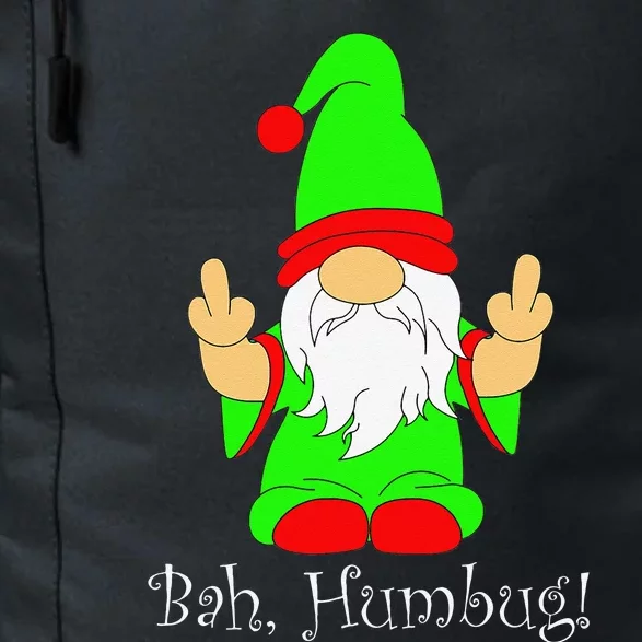 Bah Humbug Funny Grumpy Christmas Scrooge Gnome Daily Commute Backpack