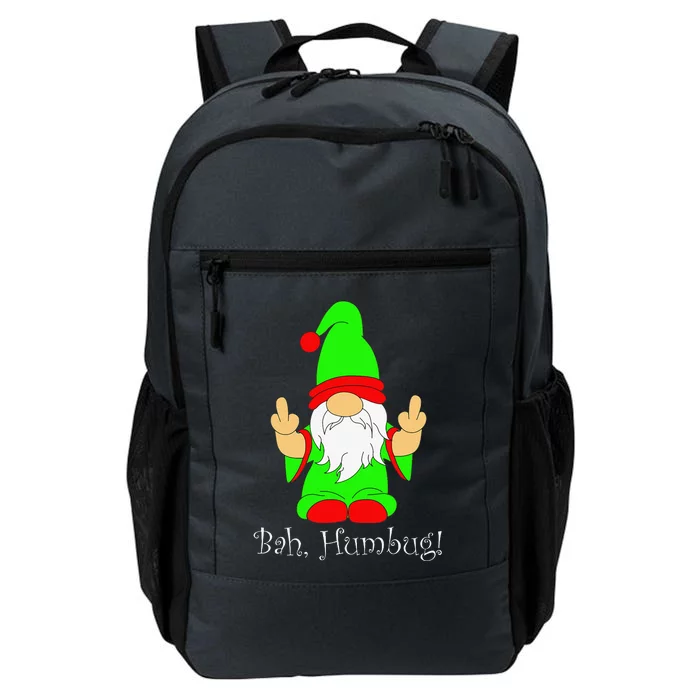 Bah Humbug Funny Grumpy Christmas Scrooge Gnome Daily Commute Backpack