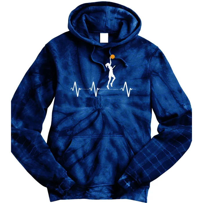 Basketball Heartbeat For Women And Girl Tie Dye Hoodie