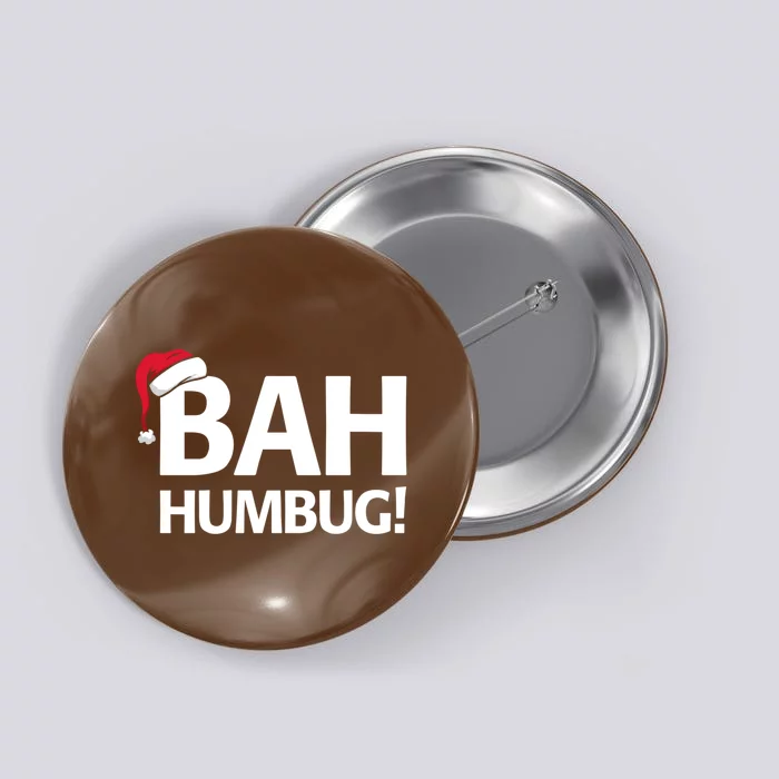 Bah Humbug Funny Santa Christmas Scrooge Button