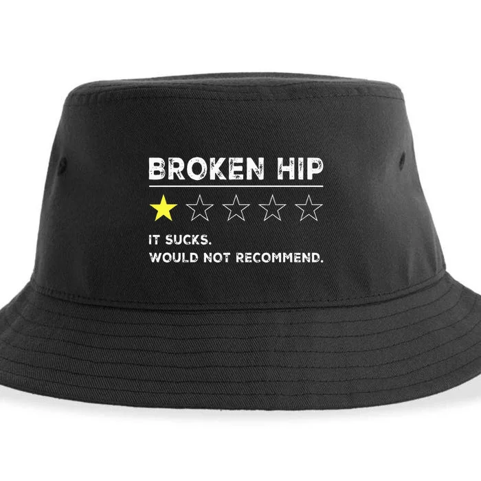 Broken Hip Funny Injury Recovery Get Well Soon Sustainable Bucket Hat