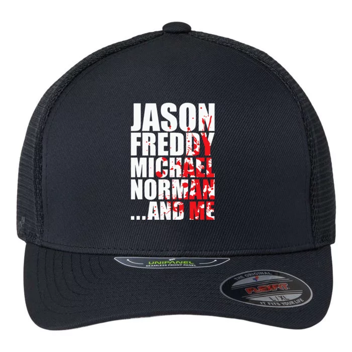 Bloody Halloween Famous Serial Slasher Killer Flexfit Unipanel Trucker Cap