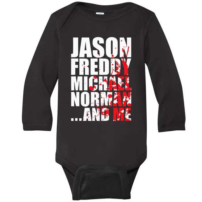 Bloody Halloween Famous Serial Slasher Killer Baby Long Sleeve Bodysuit