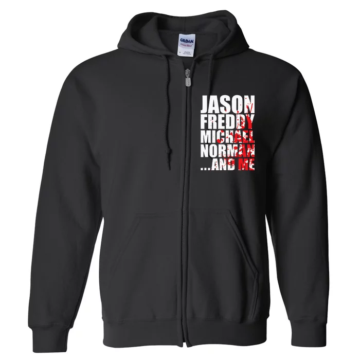 Bloody Halloween Famous Serial Slasher Killer Full Zip Hoodie