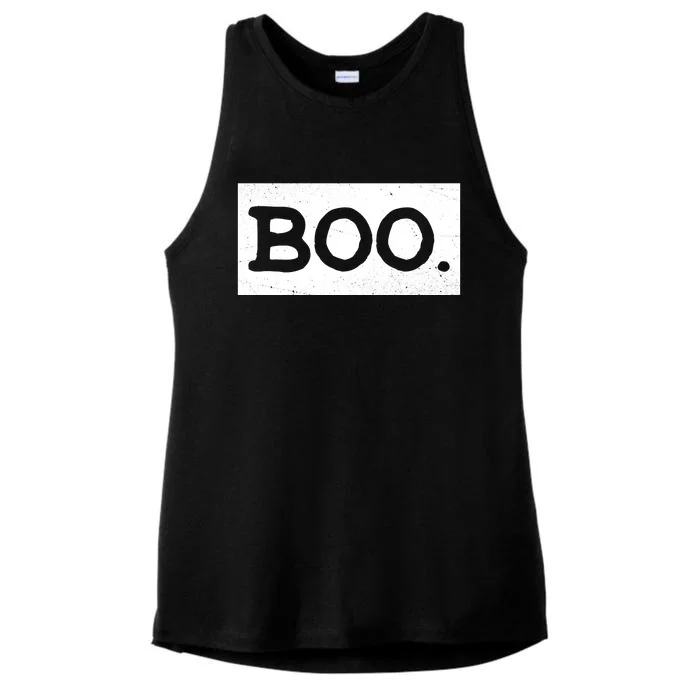 Boo Halloween Festive Ladies Tri-Blend Wicking Tank