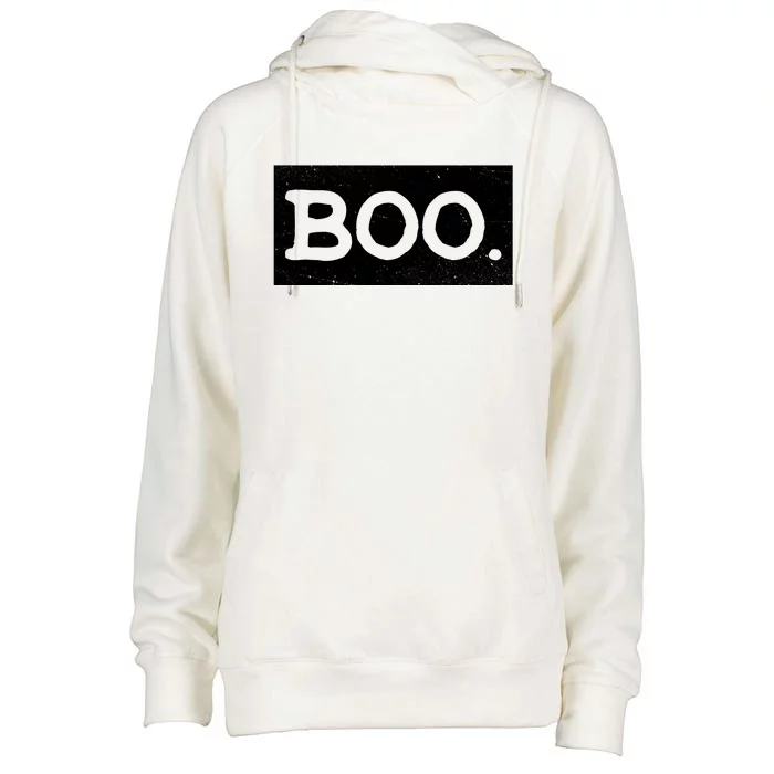 Boo Halloween Festive Womens Funnel Neck Pullover Hood