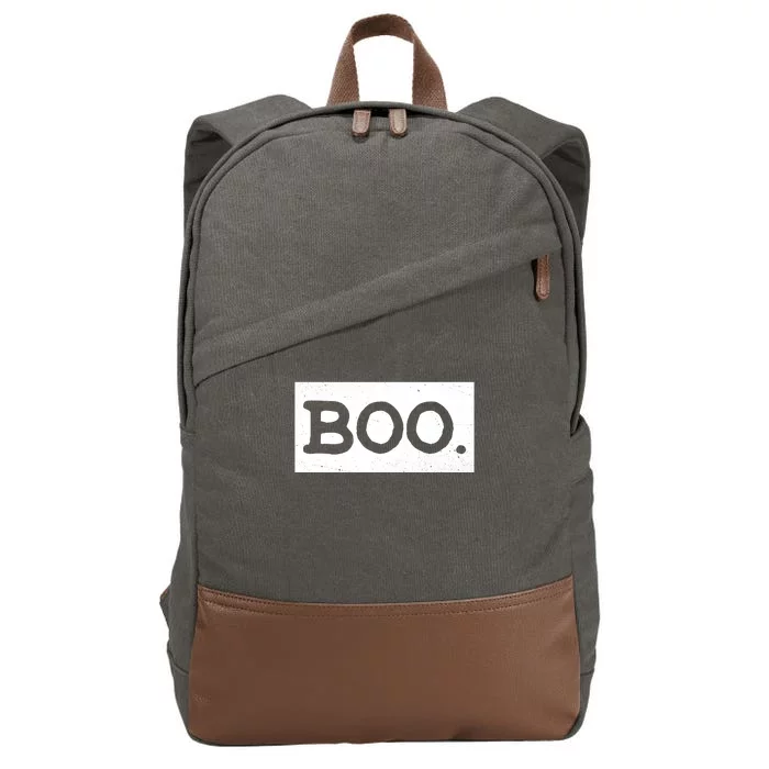 Boo Halloween Festive Cotton Canvas Backpack