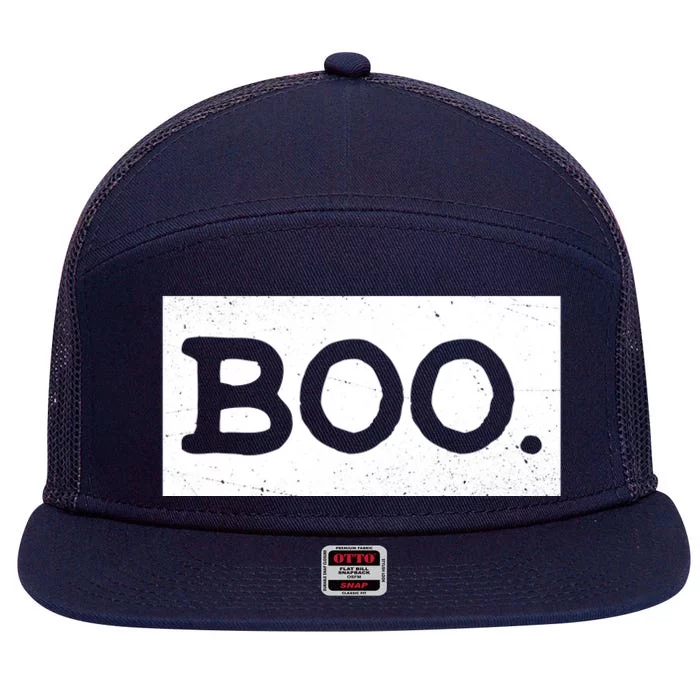 Boo Halloween Festive 7 Panel Mesh Trucker Snapback Hat