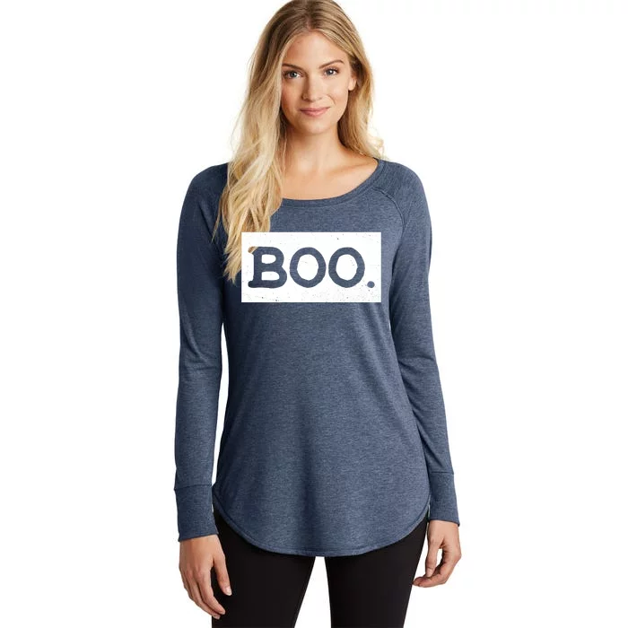 Boo Halloween Festive Women's Perfect Tri Tunic Long Sleeve Shirt