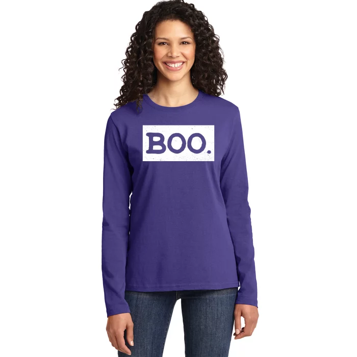 Boo Halloween Festive Ladies Long Sleeve Shirt