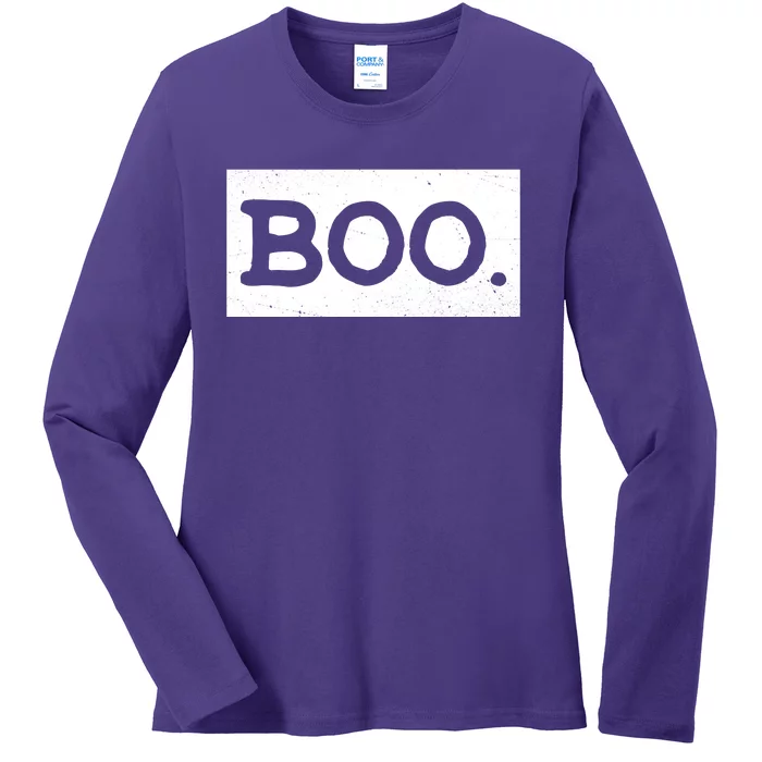 Boo Halloween Festive Ladies Long Sleeve Shirt