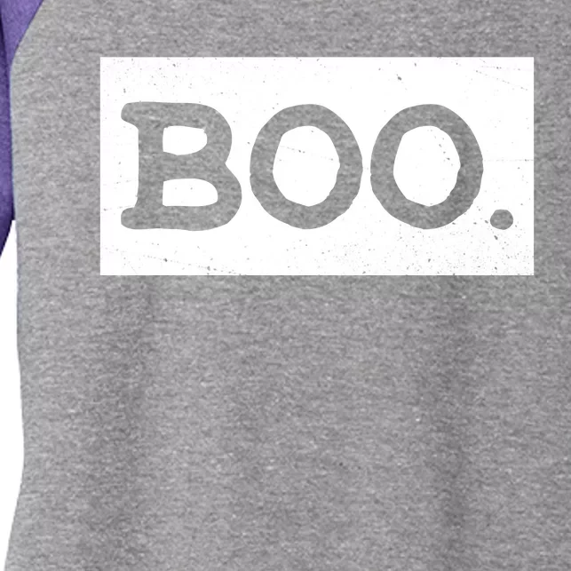 Boo Halloween Festive Women's Tri-Blend 3/4-Sleeve Raglan Shirt