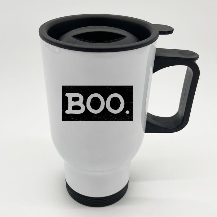 Boo Halloween Festive Front & Back Stainless Steel Travel Mug