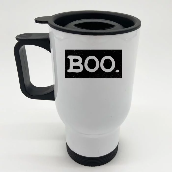 Boo Halloween Festive Front & Back Stainless Steel Travel Mug