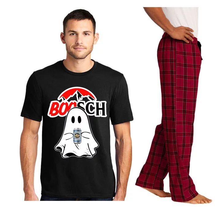 Booschbeer Halloween Funny Ghost Drinking Beer Pajama Set