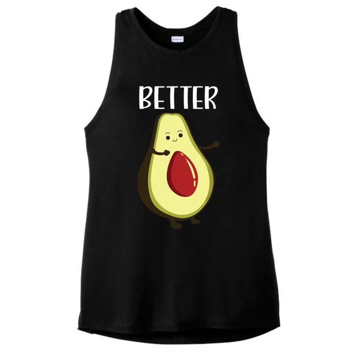 Better Half Funny Couple Avocado Matching Ladies Tri-Blend Wicking Tank