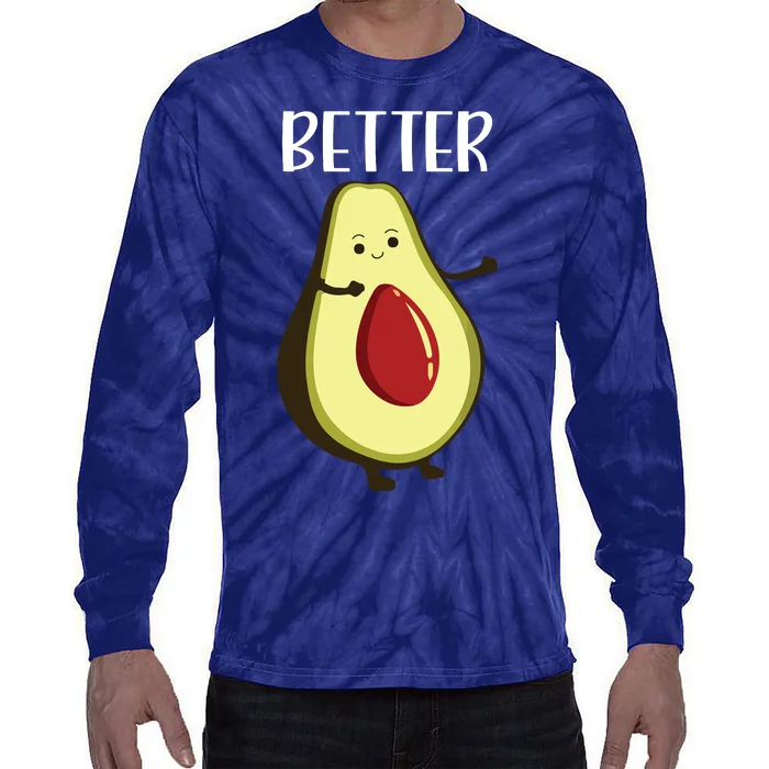 Better Half Funny Couple Avocado Matching Tie-Dye Long Sleeve Shirt