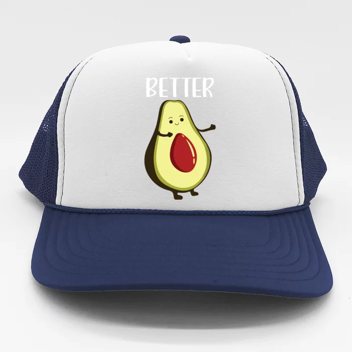 Better Half Funny Couple Avocado Matching Trucker Hat