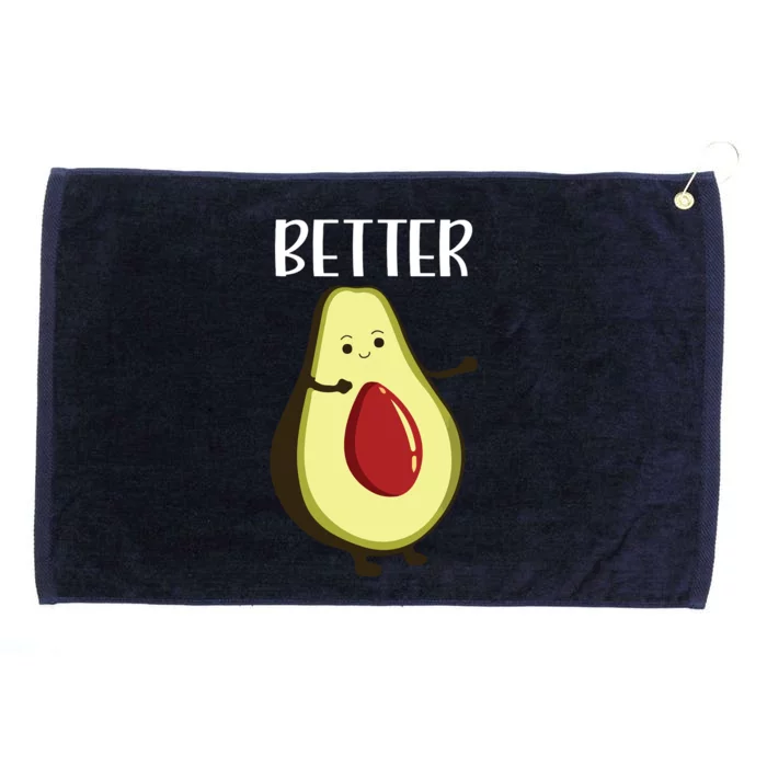 Better Half Funny Couple Avocado Matching Grommeted Golf Towel