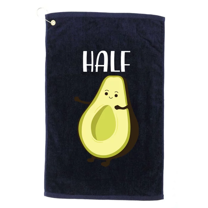 Better Half Funny Couple Avocado Matching Platinum Collection Golf Towel