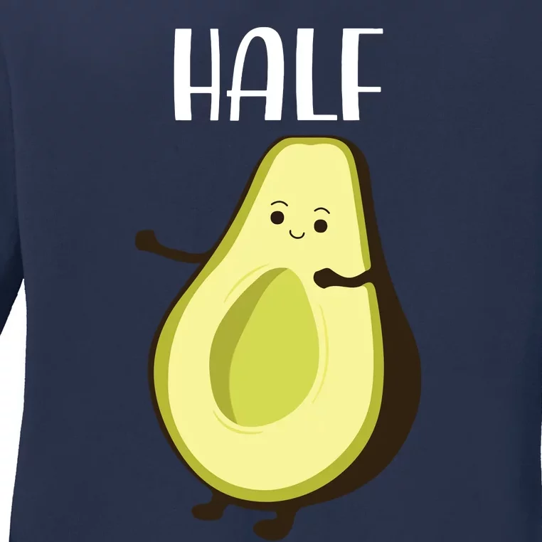 Better Half Funny Couple Avocado Matching Ladies Long Sleeve Shirt