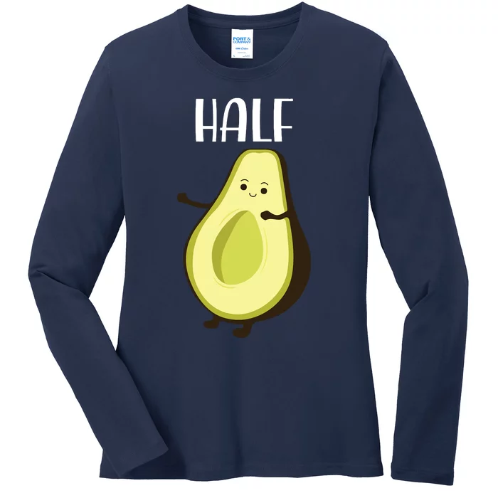 Better Half Funny Couple Avocado Matching Ladies Long Sleeve Shirt