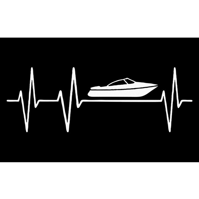 Boat Heartbeat For Boating Or Sailing With Captain Motorboat Bumper Sticker