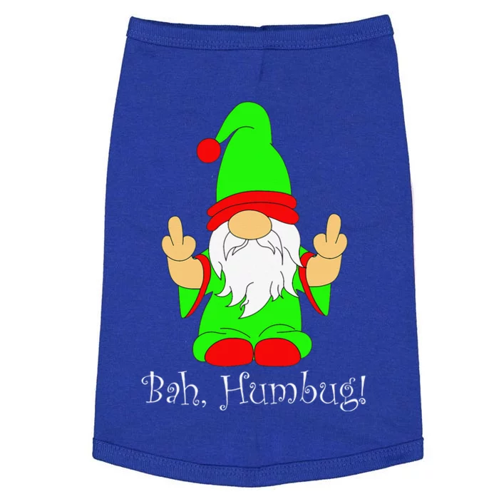 Bah Humbug Funny Grumpy Christmas Scrooge Gnome Doggie Tank